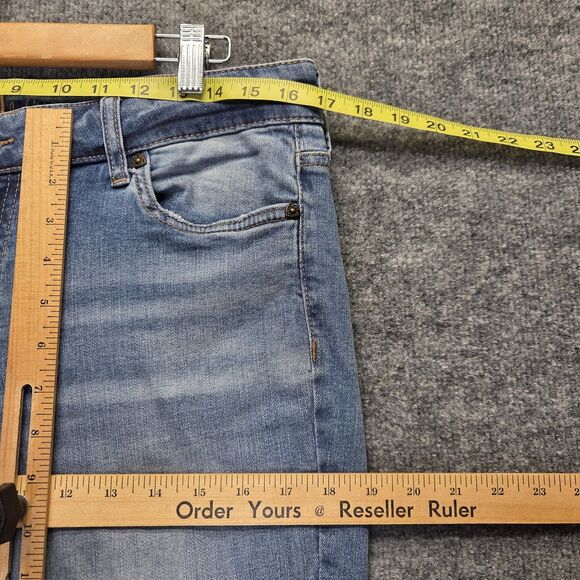 KUT from the Kloth Jeans Womens 10 Light Wash Blue Nicole Bootcut Denim Distress - Picture 8 of 16